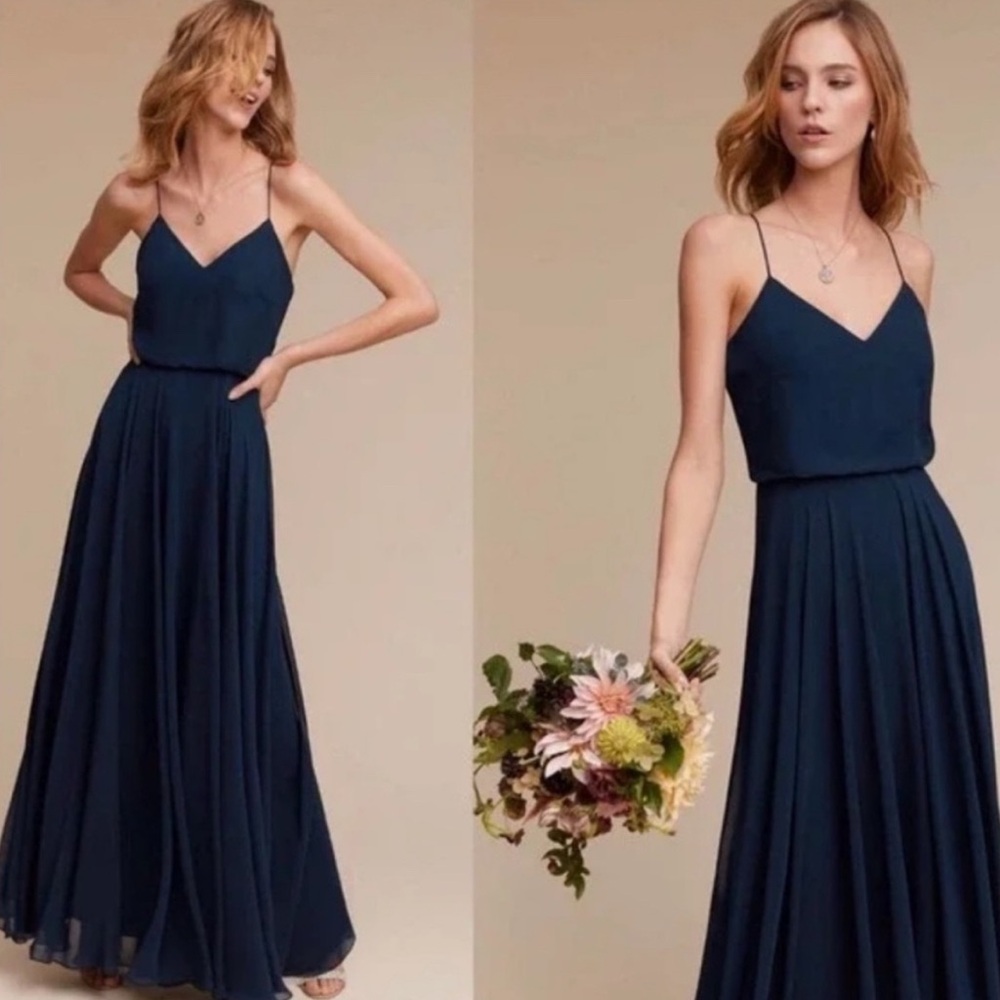 Elegant Navy Blue Maxi Dress